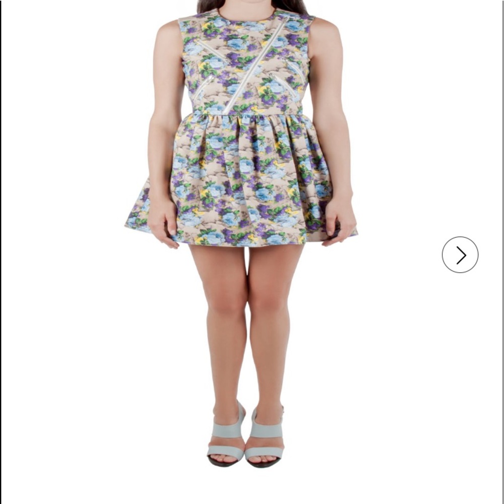 MSGM floral canvas zip dress